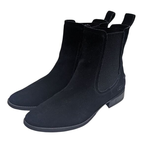 UGG Hillhurst Chelsea‎ Boots Size 9 Black Suede 1095393 - Picture 1 of 6